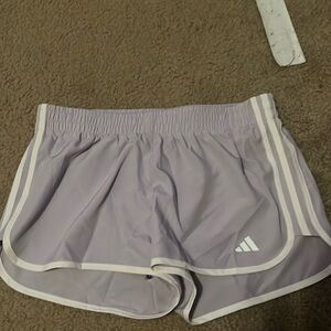 Adidas light purple woman athletic shorts